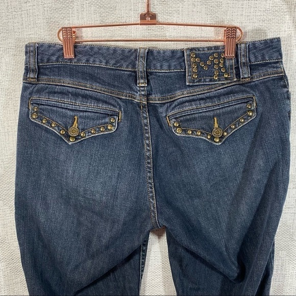 Michael Kors medium wash studded boot cut jeans size 10 - Picture 5 of 7